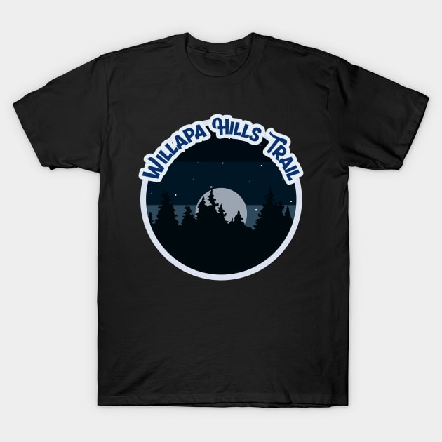 Willapa Hills Trial Campground Campground Camping Hiking and Backpacking through National Parks, Lakes, Campfires and Outdoors of Washington T-Shirt by AbsurdStore